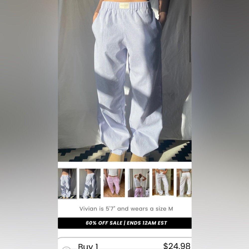 NOT AUTHENTIC Size small Studio Seven Lila lounge pants